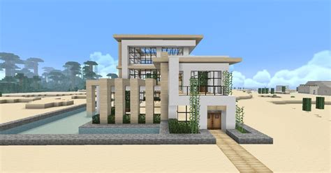 Modern house contrast between materials is very important that is why i chose dark oak wood and replaced the inner frames to more comments. Finally, a modern house I'm proud enough to share. : Minecraft