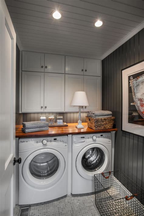 Also, you can add a movable folding table with storage shelves and casters to improve your laundry room design. HGTV Dream Home 2015 Paint Colors | Laundry room countertop, Farmhouse laundry room, Laundry ...