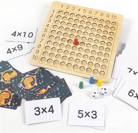 Multiplication Chart Montessori Multiplication Board Wooden Math