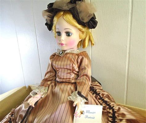 Vtg Madame Alexander Doll Manet Portrait 21 W Stand 1979 Brown Silk