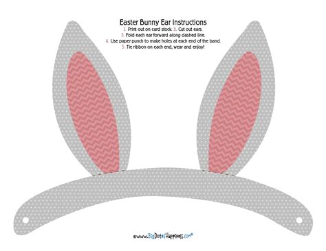 Bunny footprint template pdf results. Free Easter Printables | Easter bunny ears, Bunny ears ...
