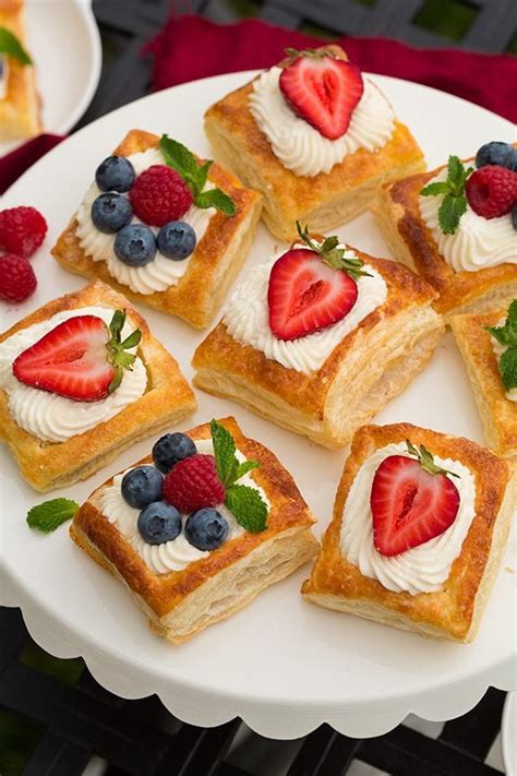 Puff Pastry Fruit Tarts With Ricotta Cream Filling Cooking Classy