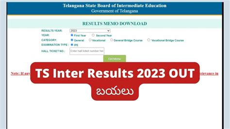 Ts Inter Results Out Check Manabadi Telangana St Nd Year