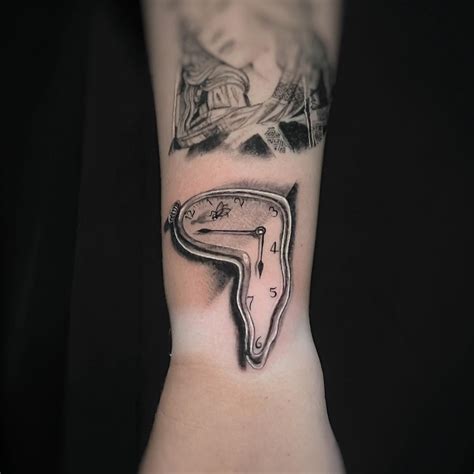 Salvador Dali Clock Tattoo