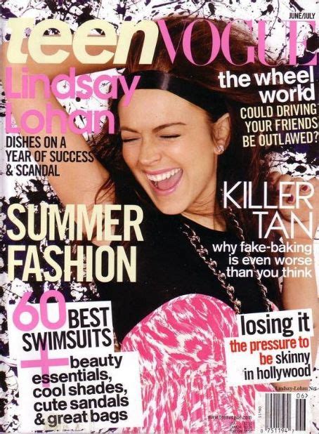 Lindsay Lohan Teen Vogue Magazine June 2005 Cover Photo United States