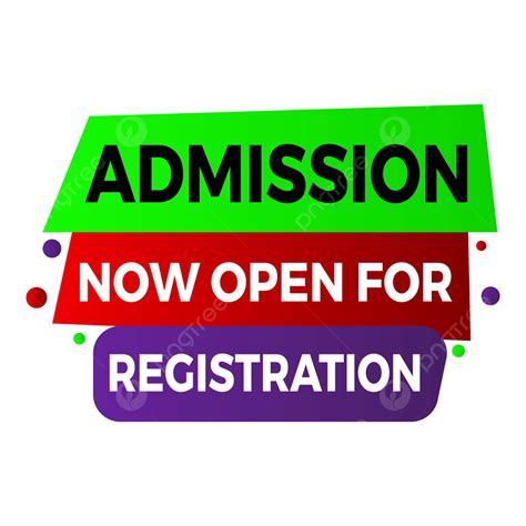 Admission Now Open For Registration Design Element Vector Admission