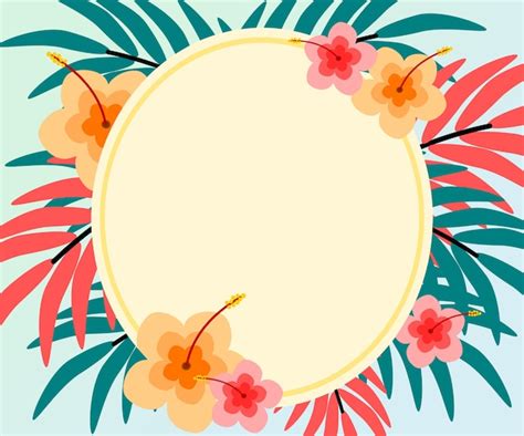 Premium Vector Summer Flower Background Design