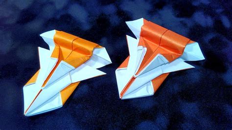 Paper Spaceship Origami Ship Youtube Origami Crafts Galaxy