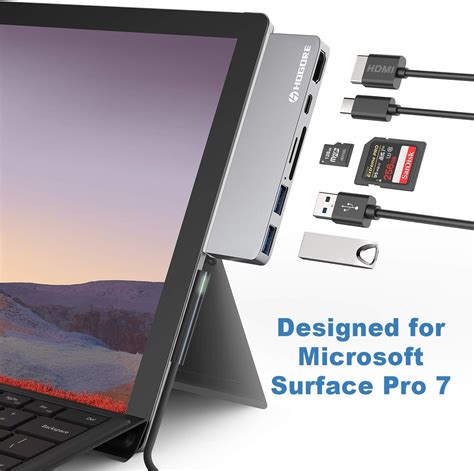 Gigabit Ethernet SD TF Card Reader Surface Pro Docking Station 2USB3 0