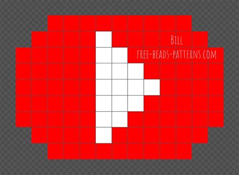 Pixel Art Facile Logo Tiktok Youtube Logo Free Iron Beads Nabbi Beads