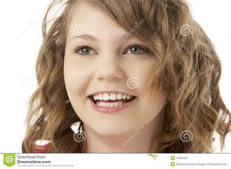 Studio Portrait Of Smiling Teenage Girl Royalty Free Stock Images - Image: 11501059