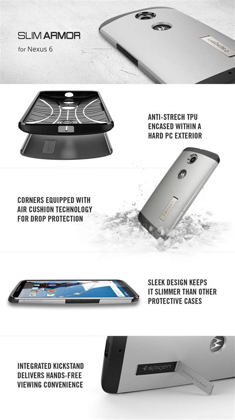 Nexus 6 Case Slim Armor Spigen Inc