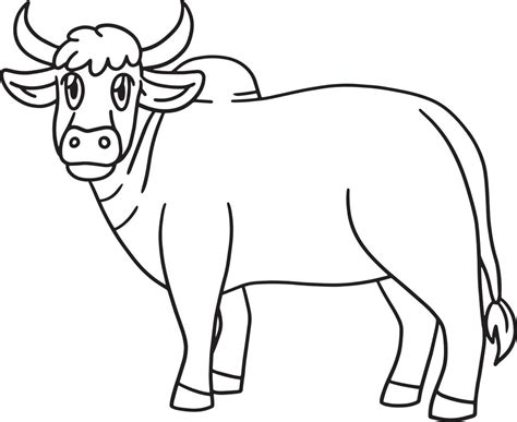Ox Coloring Page Isolated For Kids 8208231 Vector Art At Vecteezy