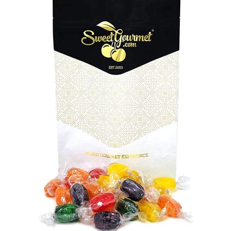 Sweetgourmet Assorted Fruit Barrels Wrapped Bulk Hard Candy 1 Pound