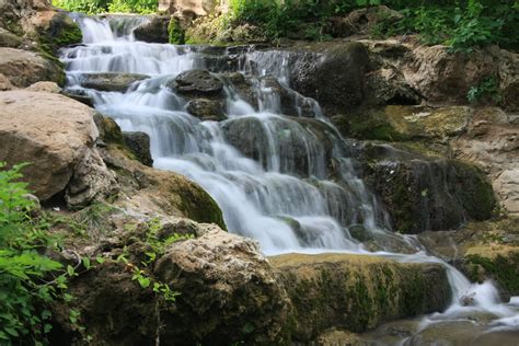 Waterfall Near Lincoln Bridge In Chickasaw National Recreation Area