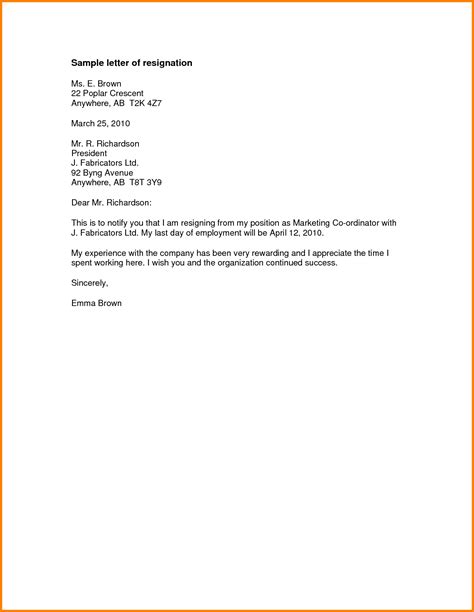 Resignation Letter With Notice Period Of 1 Month Letters Online Samples