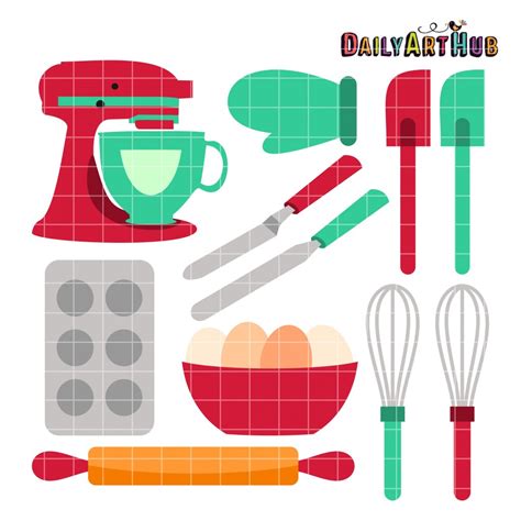 Baking Tools Clip Art Set Daily Art Hub Graphics Alphabets And Svg