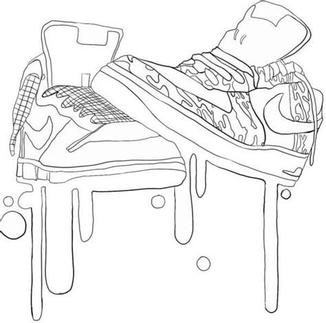Beautiful Nike Shoes Coloring Page Download Print Or Color Online