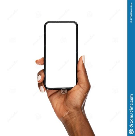 Zwarte Vrouw Met Moderne Smartphone Geïsoleerd Op Witte Achtergrond