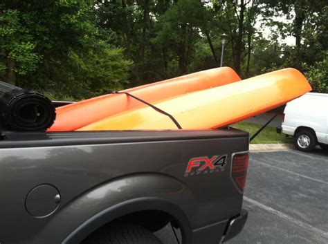 Kayak In Truck Bed Tailgate Up How To Tie Down A Kayak In A Truck Bed