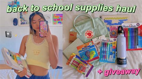 Back To School Supplies Haul Giveaway Youtube