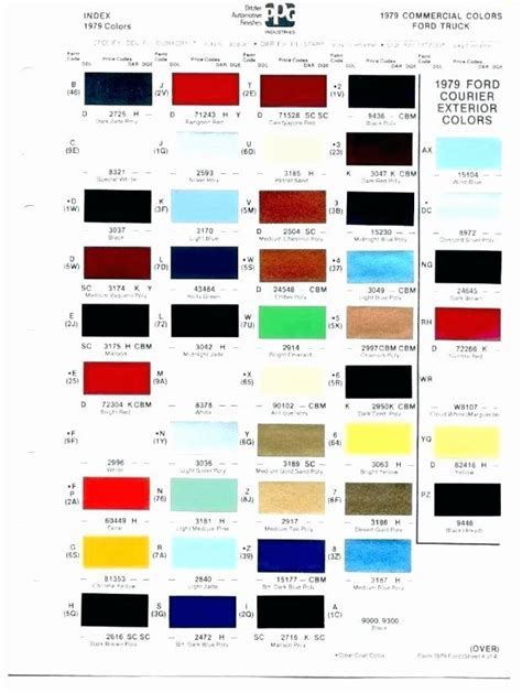 2023 Ford Color Chart 2023 Calendar