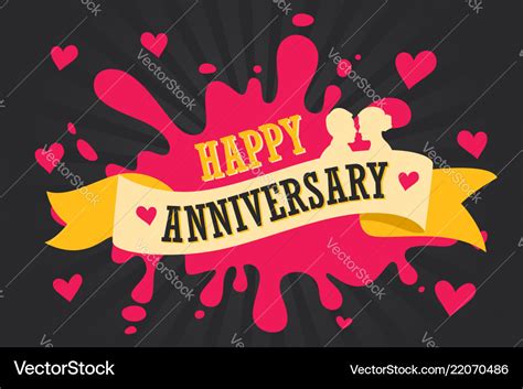 Happy Anniversary Template Poster Royalty Free Vector Image