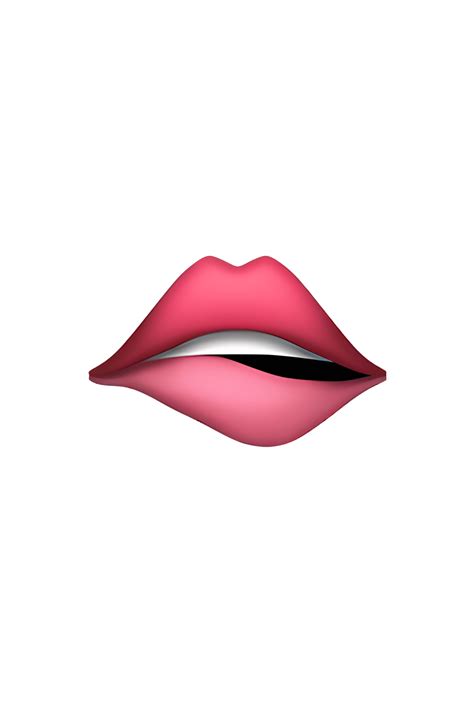 Apple Emojis Female Lips Lower Lip Bottom Lip Closed Eyes Sex And