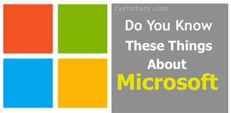 Interesting Facts About Microsoft Company In 2020 Fun Facts Facts