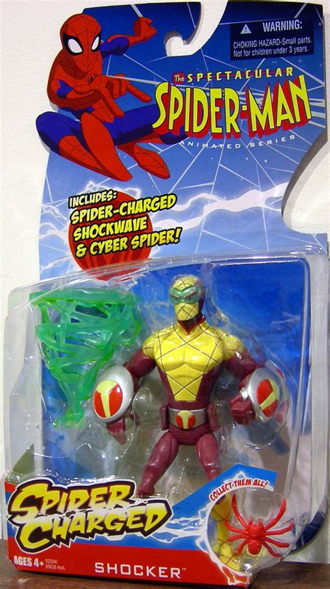 Shocker Spectacular Spider Man Animated Series Spider Charged Action Figure