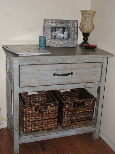 The table had that darker oak finish that had started to wear off over the years. the laundry will wait: My Farmhouse Bedside Table