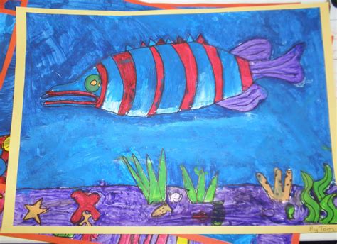 Learn how to draw a barb fish for kids animals for kids step by. Art with Mrs Baker: Great Barrier Reef Paintings