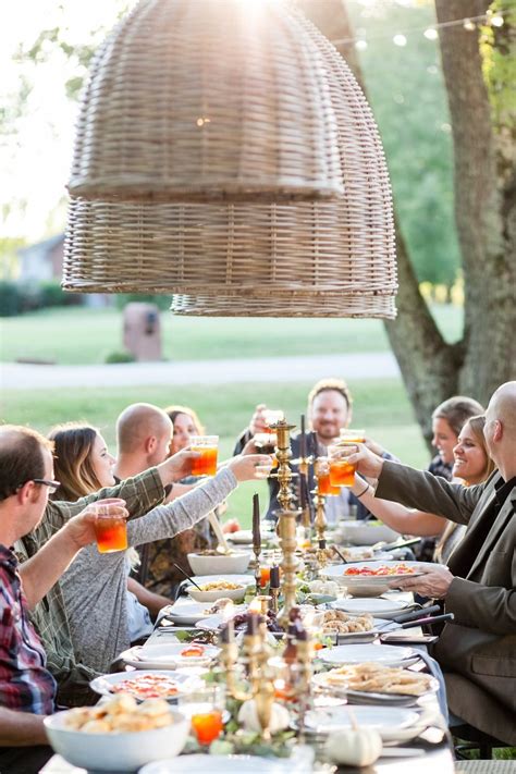 Serving at a dinner party isn't exactly as easy as pie. Bright Family Outdoor Dinner Party - Bright Event ...