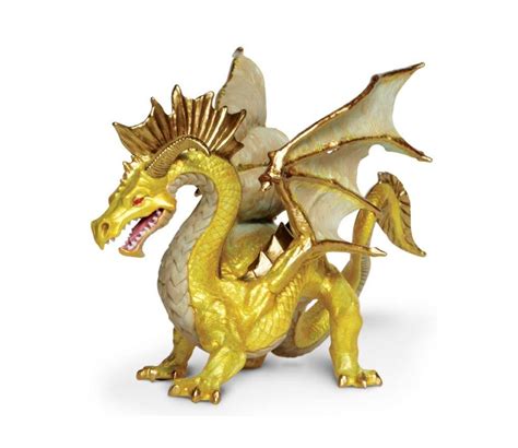 Figurine Dragon Doré Superbe Miniature Du Monde Fantastique