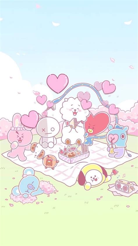 방탄소년단이 라인프렌즈와 협업해서 만들어낸 캐릭터로 전 세계적인 인기를 끌고 있습니다. 방탄소년단 캐릭터 배경화면 - 집