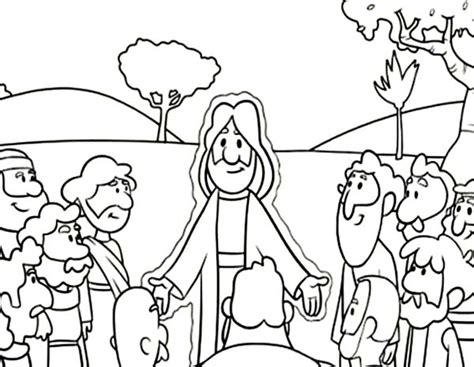 Jesus Teaching Coloring Page At Free Printable