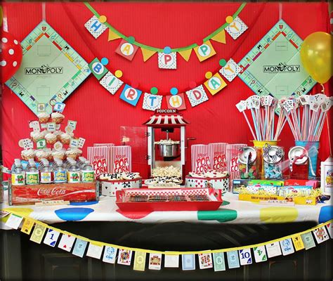 This family game night party includes everyone's favorite classic board games along with themed decor and treats! Mom's 70th | Game night decorations, Board game party ...