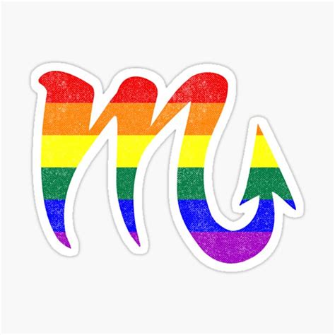 LGBTQ Gay Pride Flag Scorpio Zodiac Sign Sticker By Valador Redbubble
