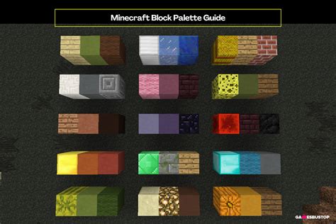 Minecraft Block Palette Guide What Color Block To Use Gamesbustop
