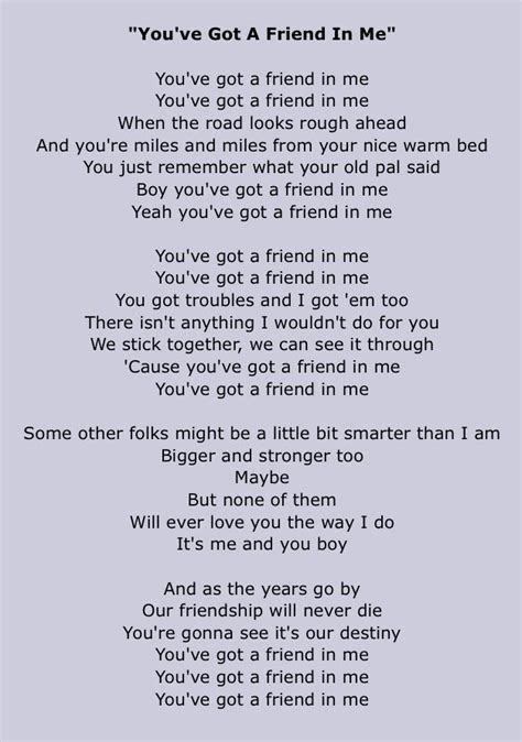 You Got A Friend In Me Toy Story Theme By Randy Newman Me Too