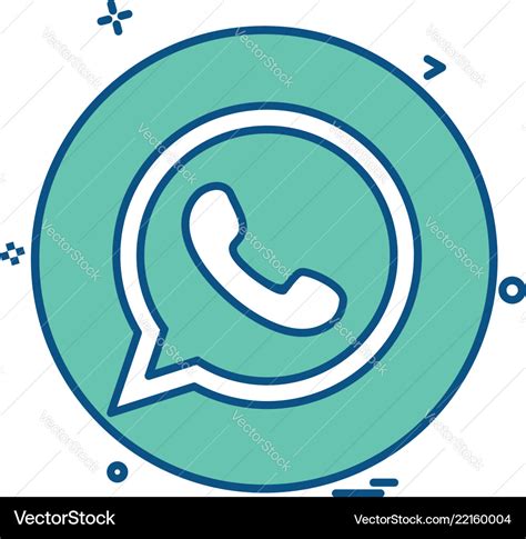 Media Network Social Whatsapp Icon Design Vector Image