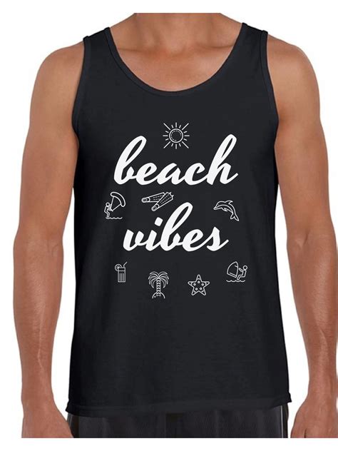 awkward styles beach vibes tank top for men beach tank summer workout clothes men s beach muscle