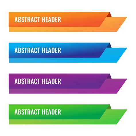 Creative Colorful Abstract Headers Colorful Abstract Headers Png And