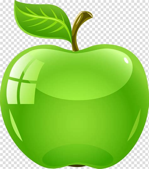 Apple Logo Cartoon Green Apple Transparent Background PNG Clipart