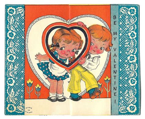 Vintage Valentine Greeting Be My Valentine Made In Usa Circa 1940 Vintage Valentines