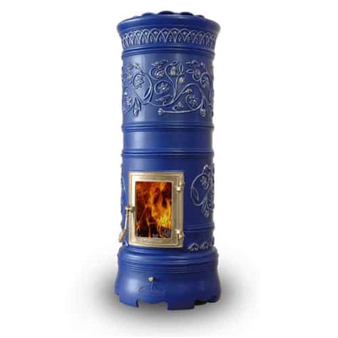 A wood burning stove use to heat a house? Decorative Wood Stove - round ceramic stoves by Castellamonte