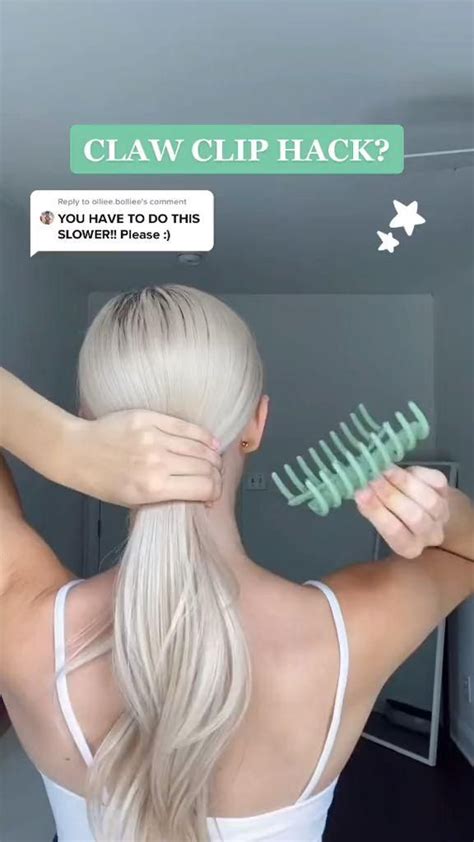 Claw Clip Hack Slower Video Hair Styles Hair Stylist Life