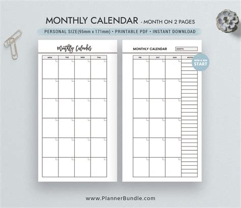 2020 2 Page Monthly Calendar Printable Example Calendar Printable