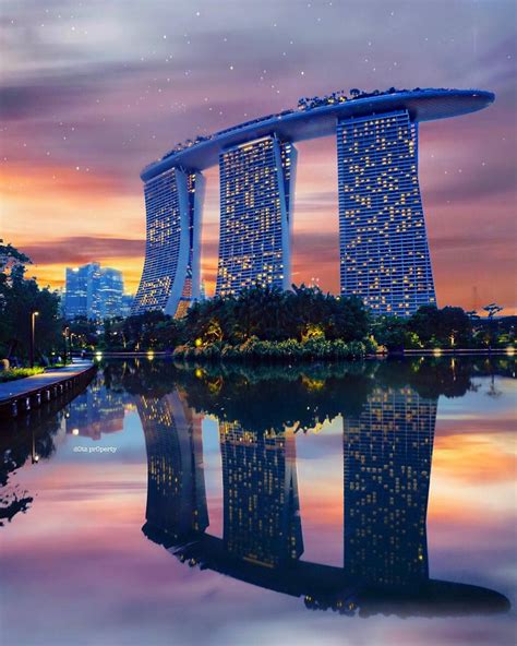 Stay at marina bay sands. Marina Bay Sands, Singapore. This luxury hotel has the ...