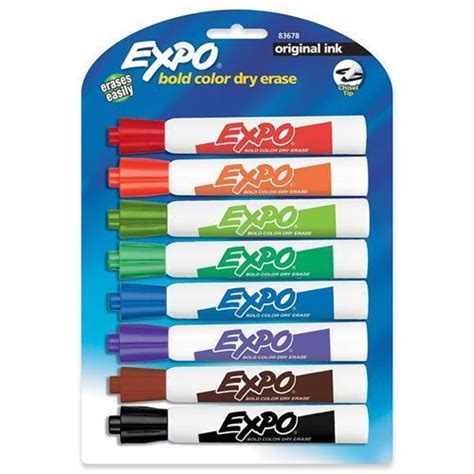 83678 Expo Dry Erase Marker Chisel Marker Point Style Black Red